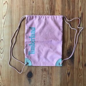 Timberland Drawstring Backpack in Pink